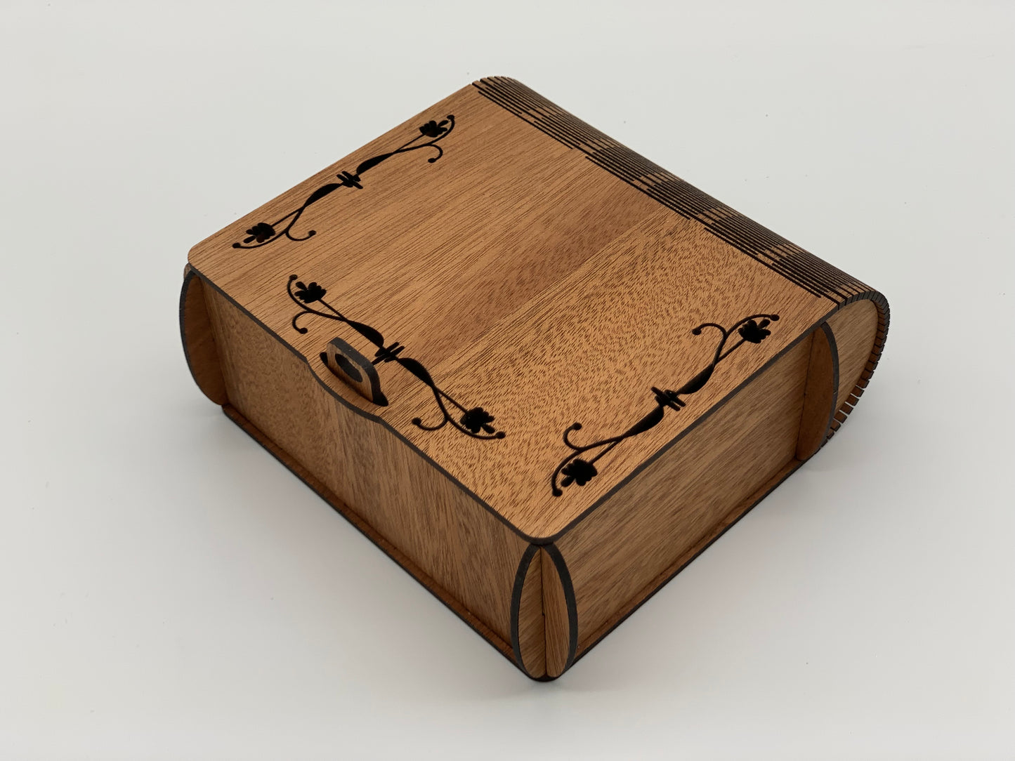 Keepsake Lockbox with Flexible Edge - Mahogany