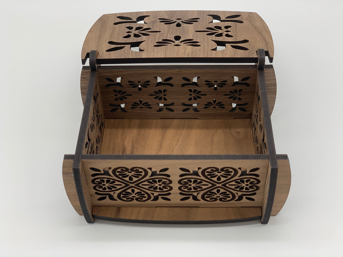 Keepsake Box with Heart Design - Walnut