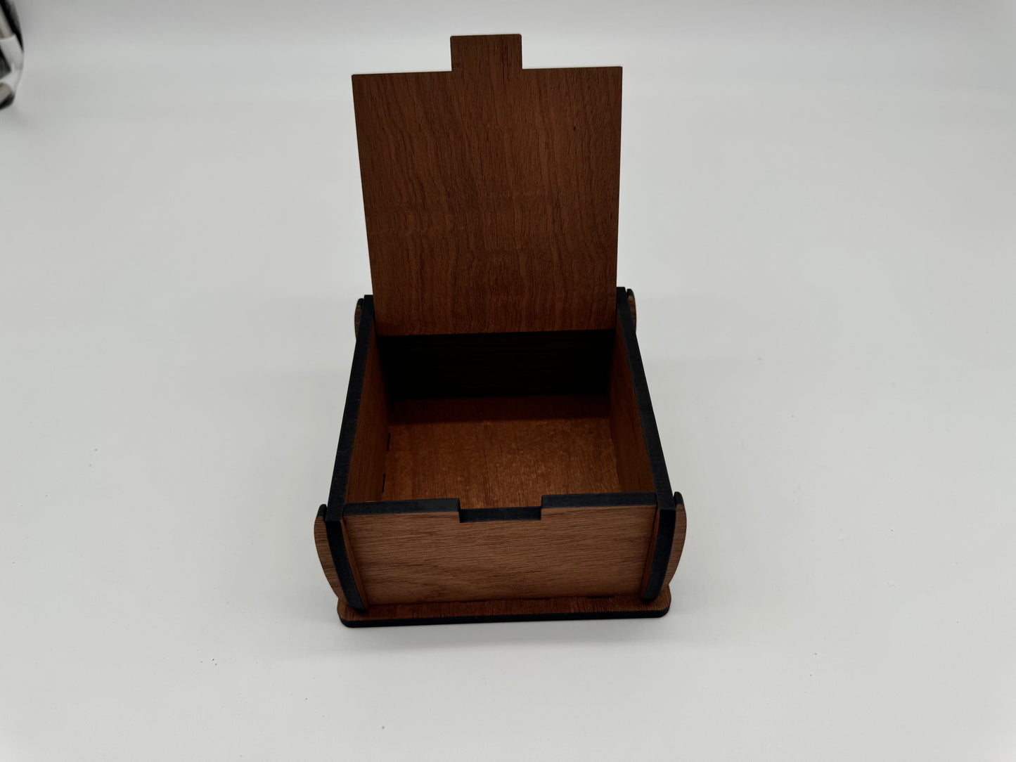 Trinket Box with Tree of Life Graphics - Sapele