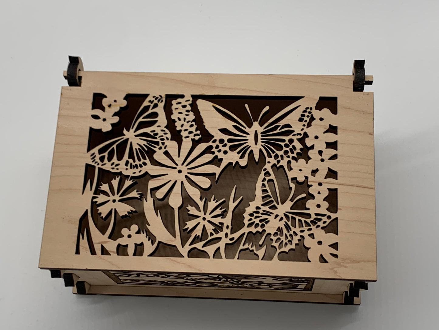 Keepsake Box - Butterfly Design - Maple