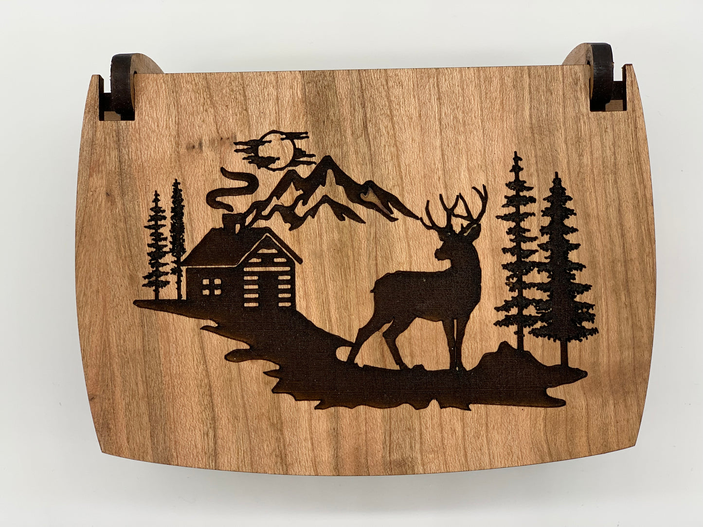 Keepsake Box - WV Deer+Cabin Design - Cherry