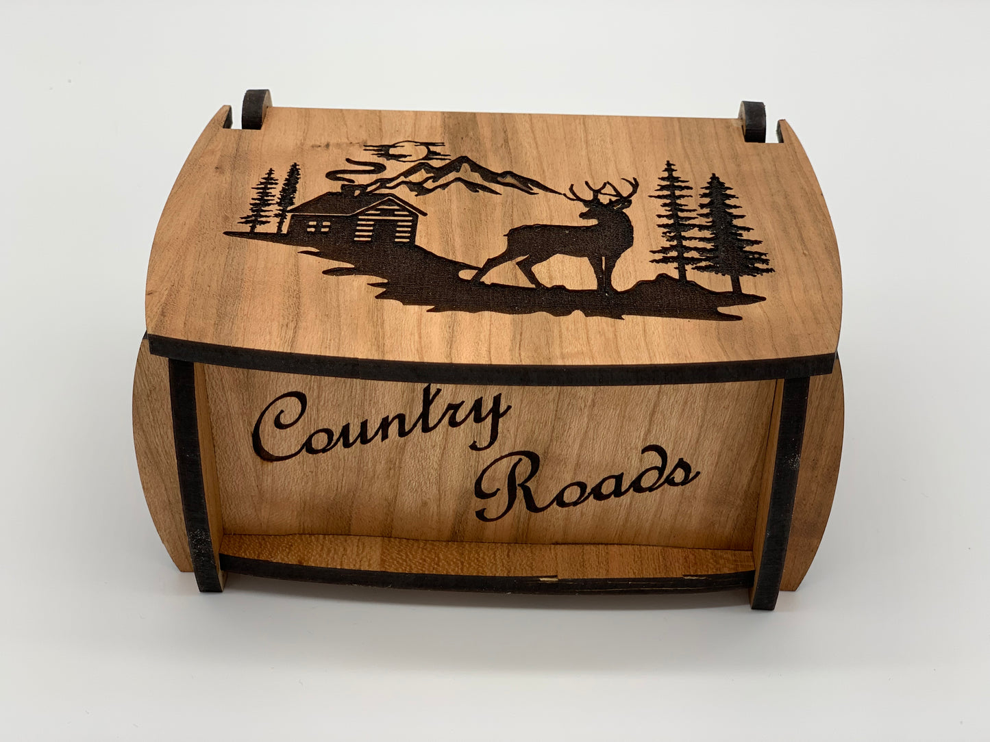 Keepsake Box - WV Deer+Cabin Design - Cherry