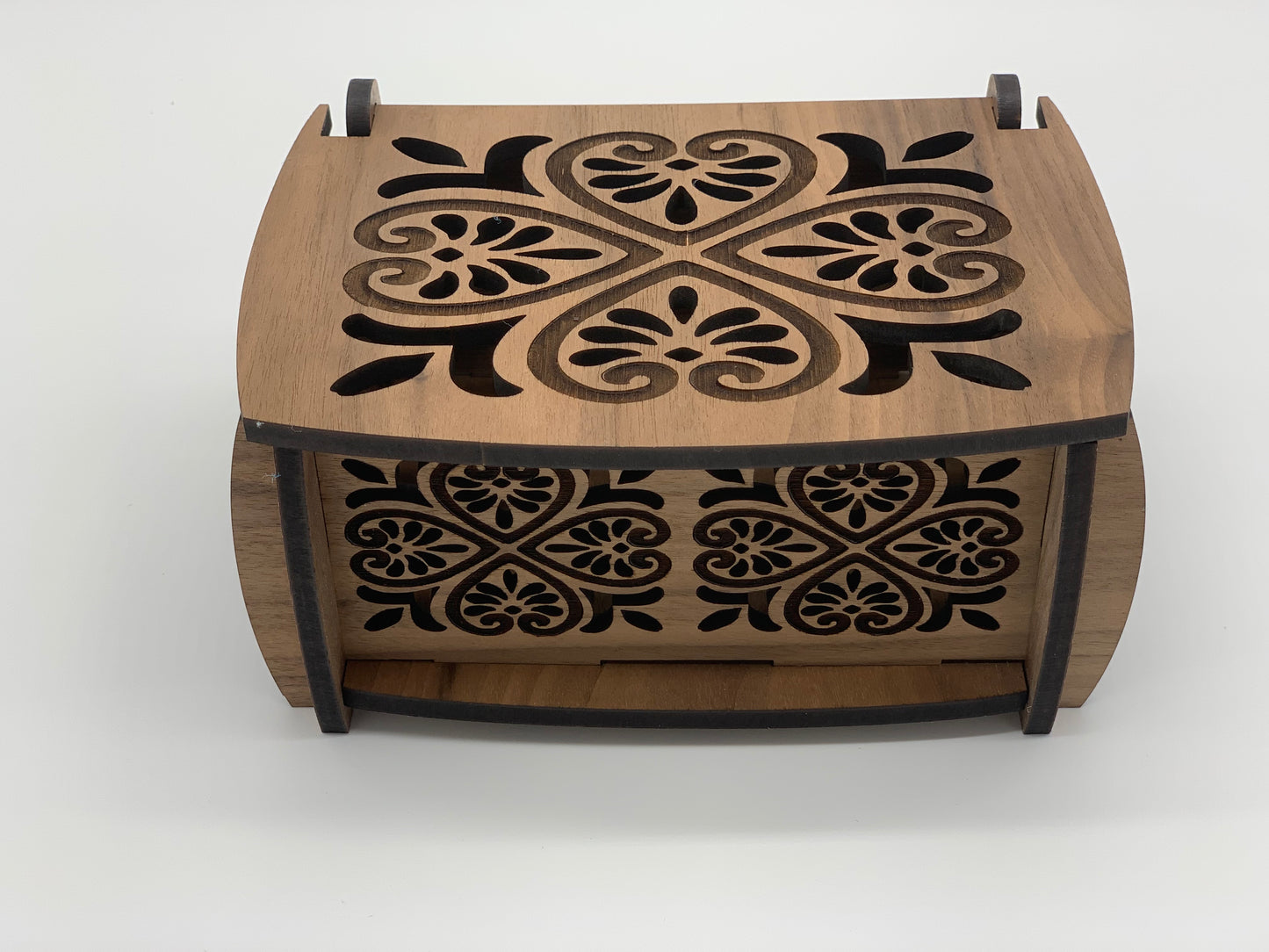 Keepsake Box with Heart Design - Walnut