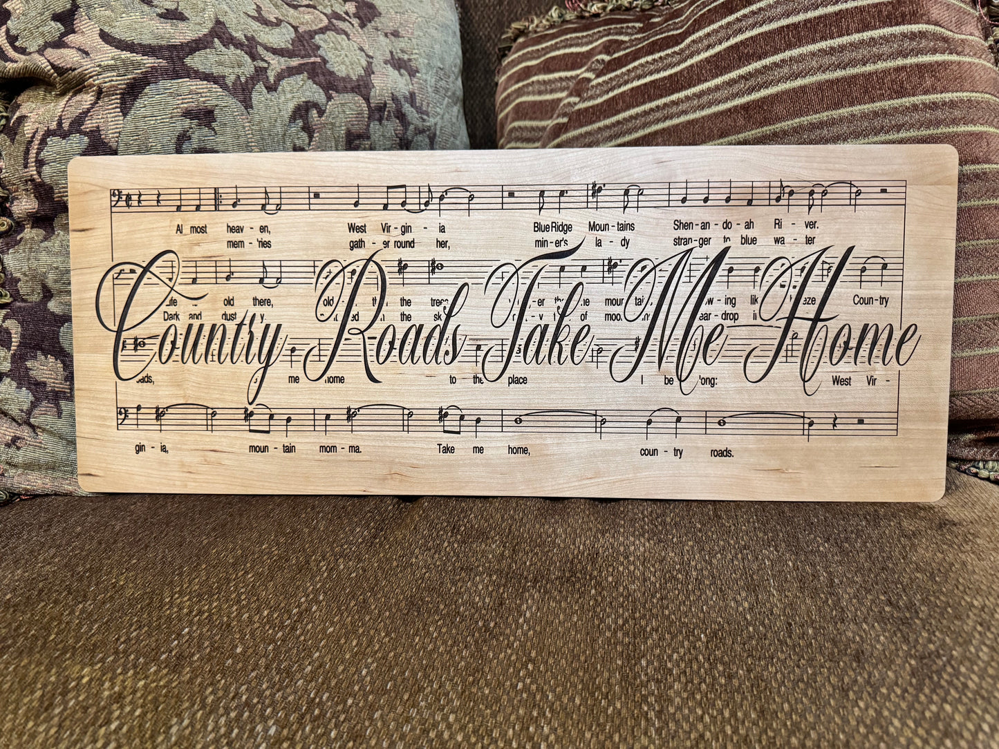Country Roads Take Me Home Music Sign