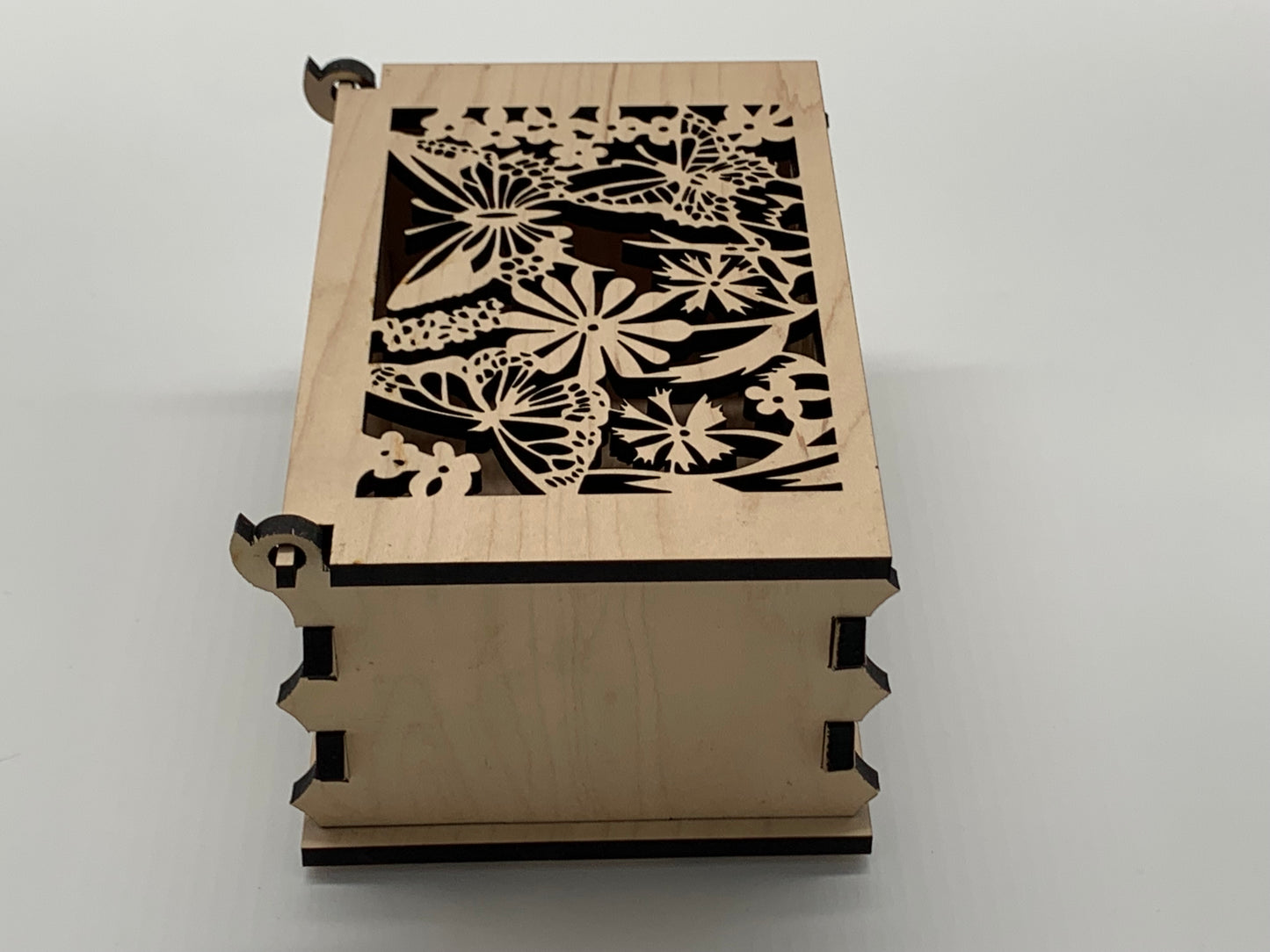 Keepsake Box - Butterfly Design - Maple