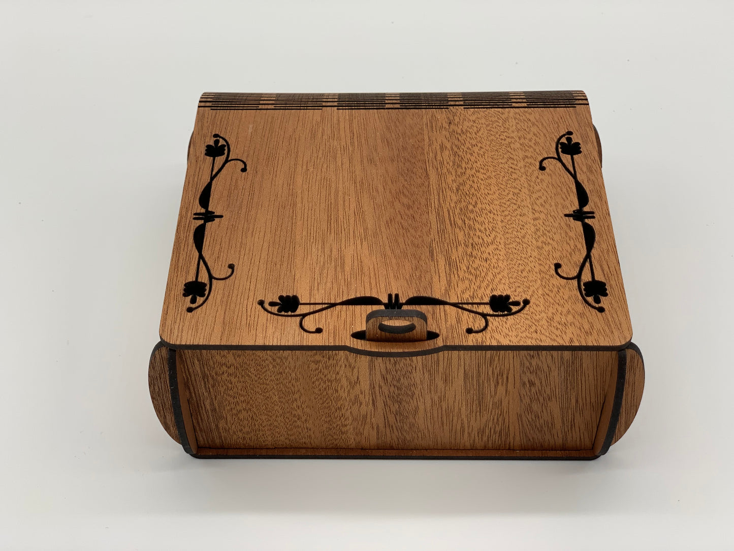 Keepsake Lockbox with Flexible Edge - Mahogany
