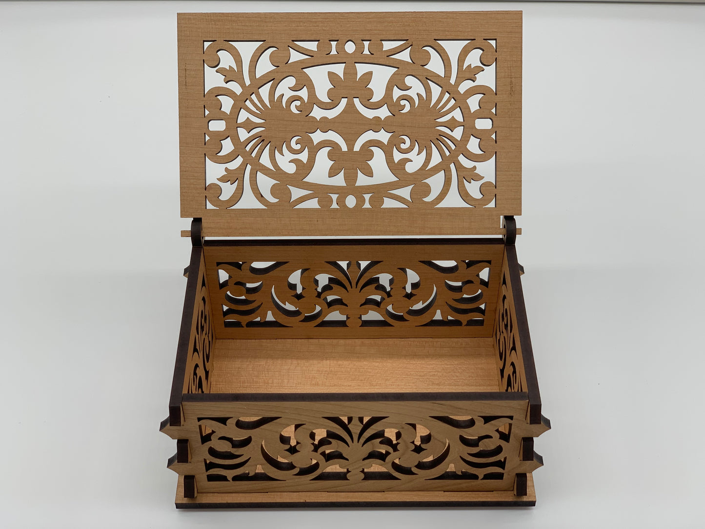 Keepsake Box - Cut-through Victorian Design - Cherry