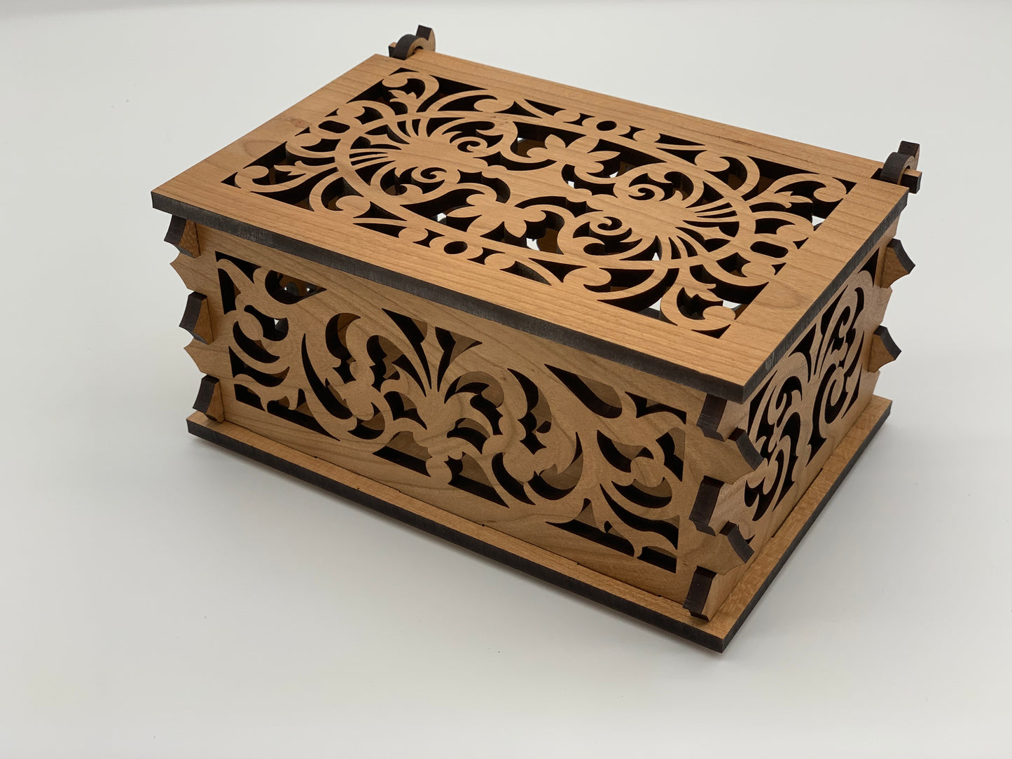 Keepsake Box - Cut-through Victorian Design - Cherry