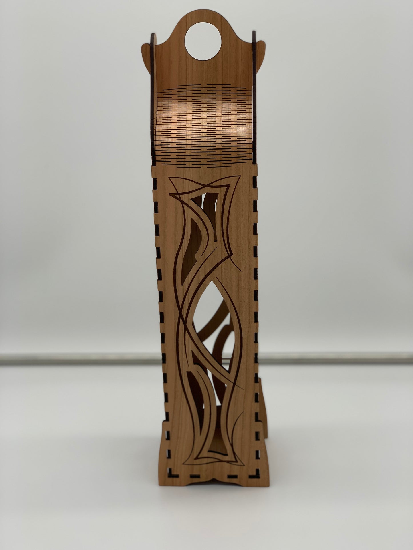 Wine Box - Cut-through Design - Cherry