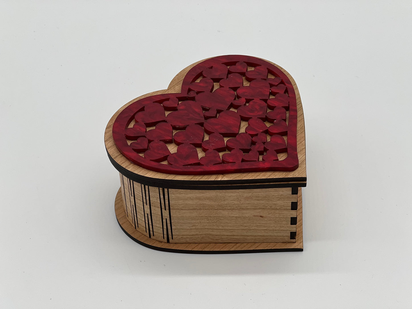 Heart Shaped Box with Acrylic Heart design lid