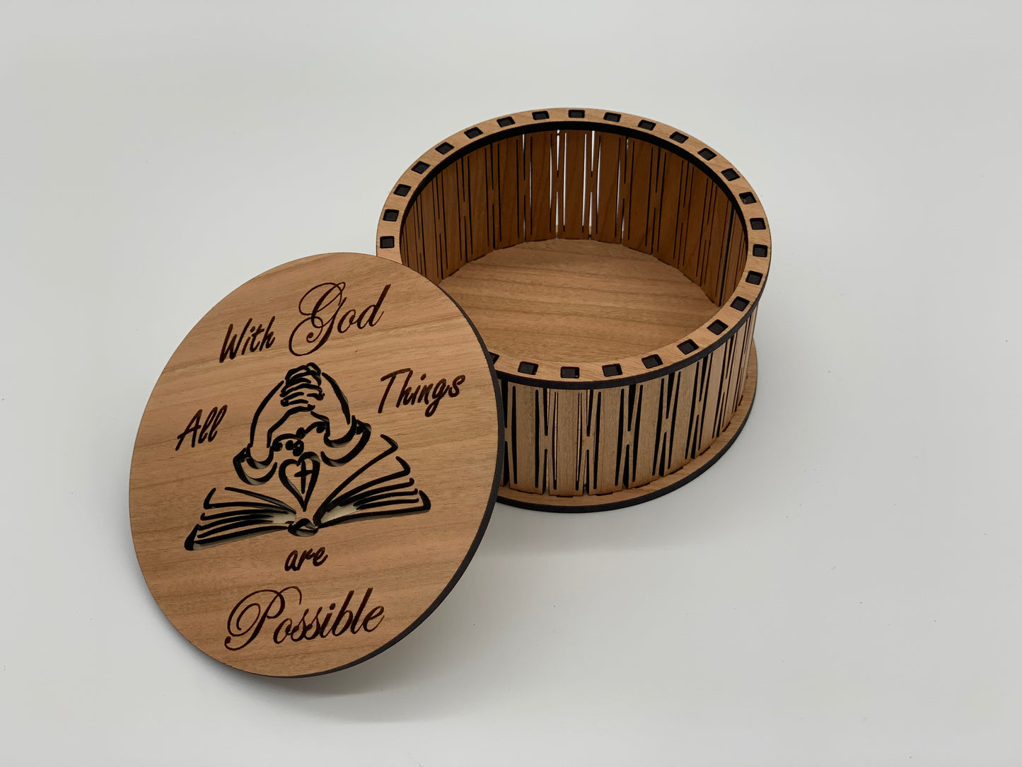 Round Box: With God all Things are Possible