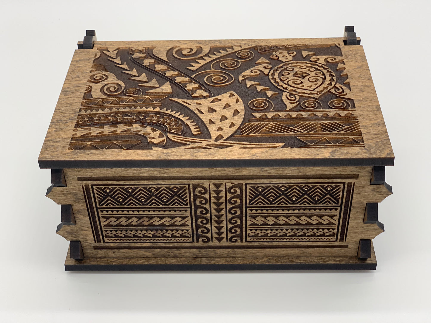 Keepsake Box - Engraved Polynesian Design
