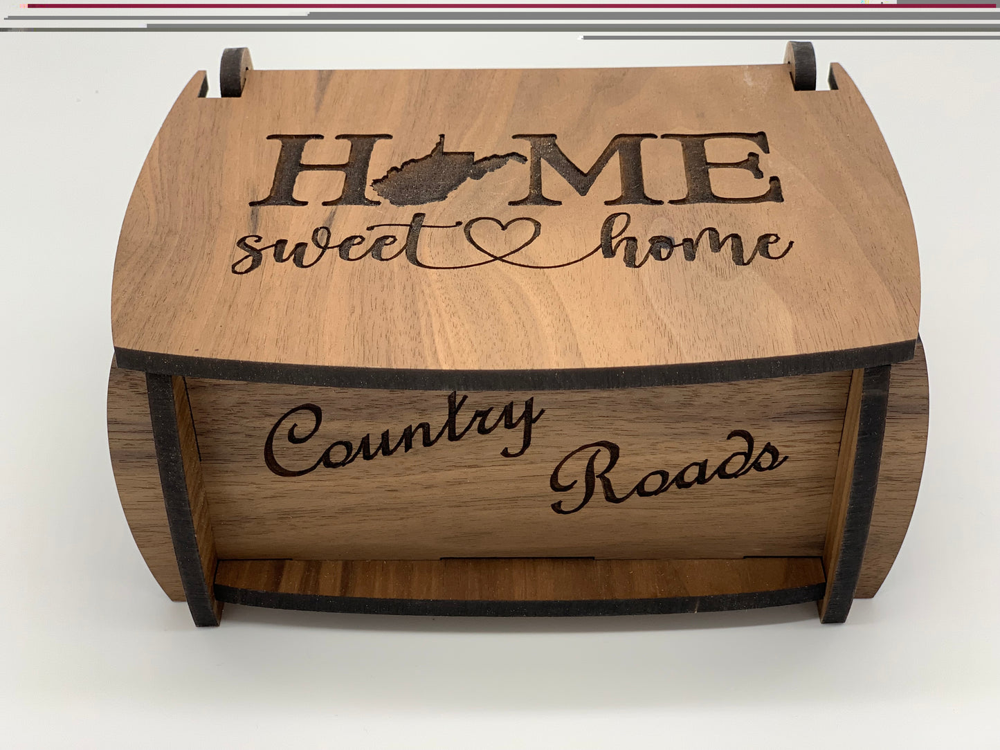 Keepsake Box - WV Home Sweet Home - Walnut