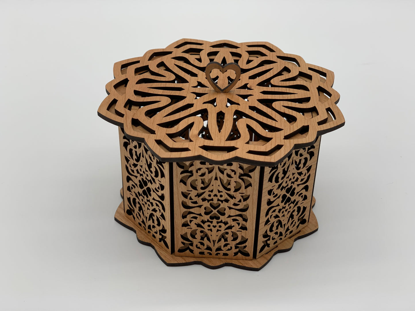 Octagon Trinket Box - Mahogany