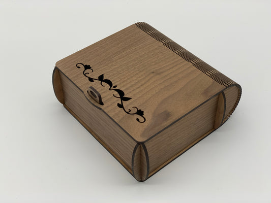 Keepsake Lockbox with Flexible Edge - Walnut