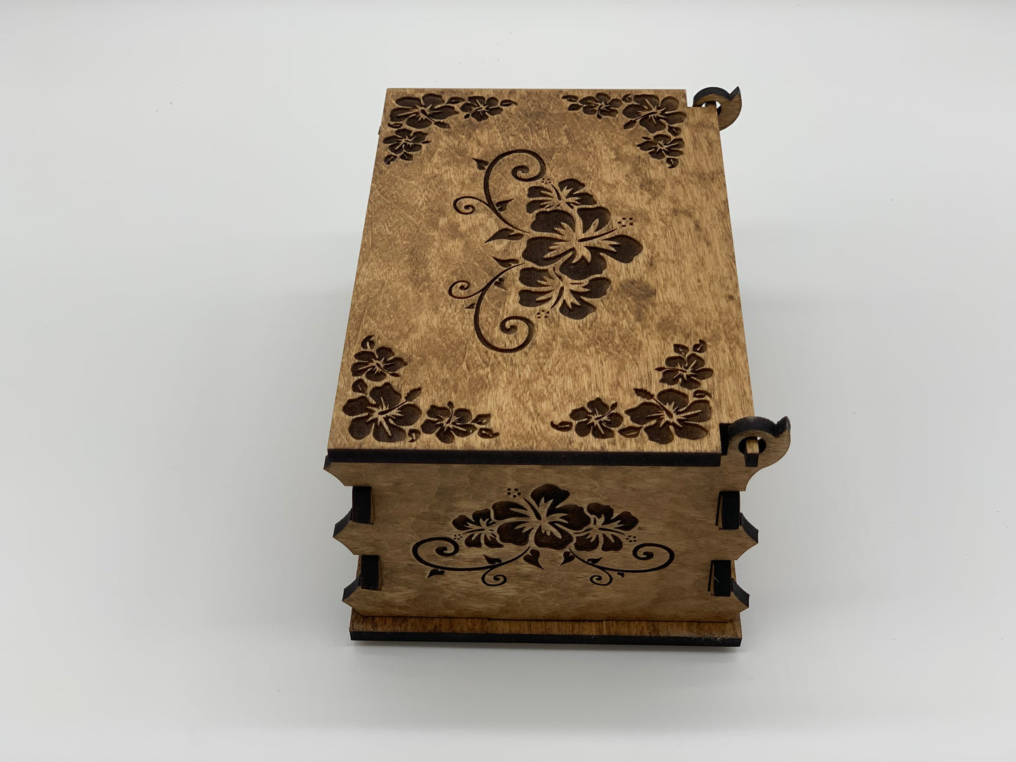 Keepsake Box - Hawaiian Design on Stained Maple