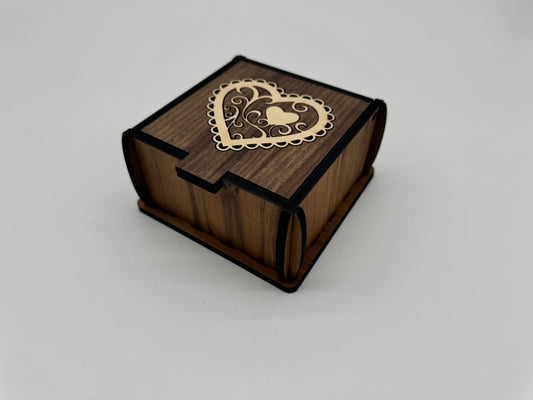 Trinket Box with Heart Inlay