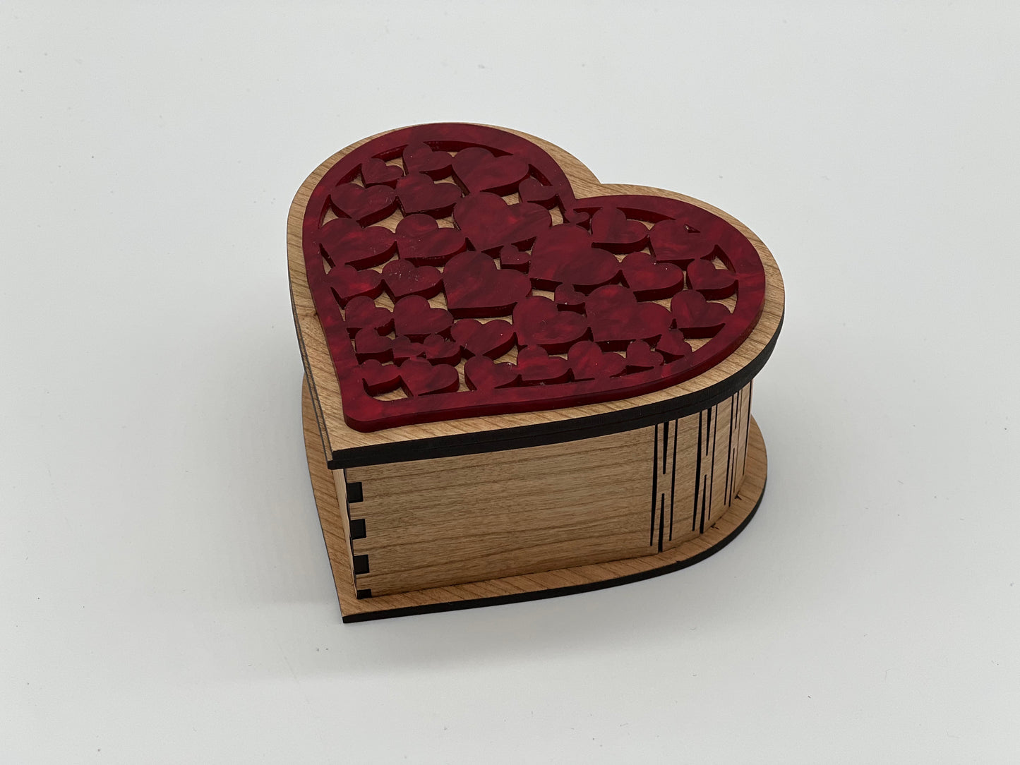 Heart Shaped Box with Acrylic Heart design lid
