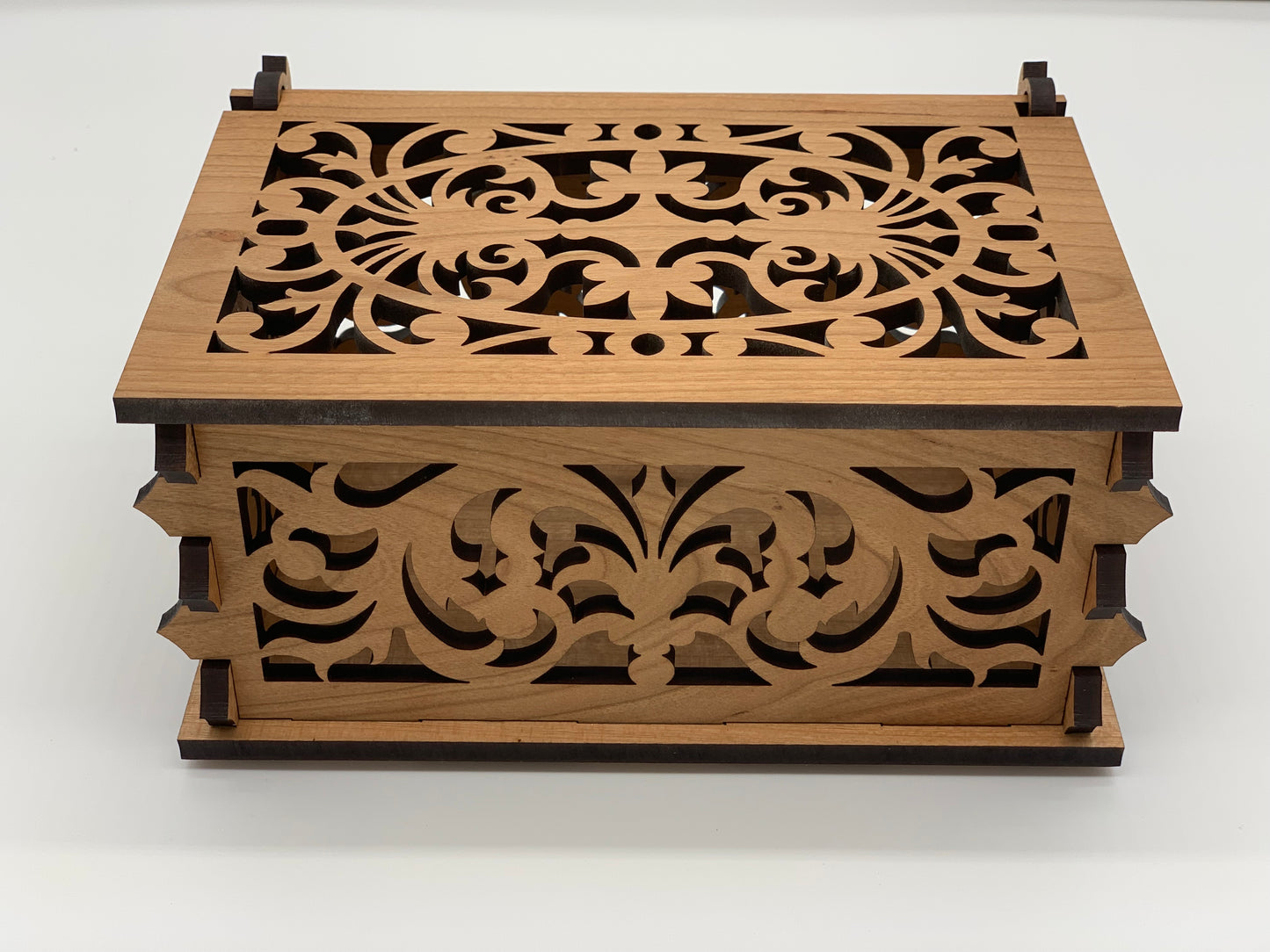 Keepsake Box - Cut-through Victorian Design - Cherry