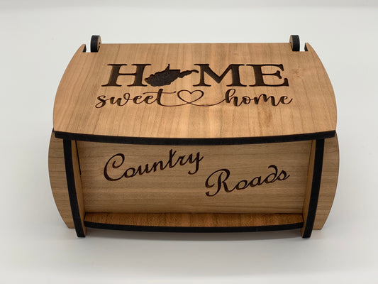 Keepsake Box - WV Home Sweet Home - Cherry