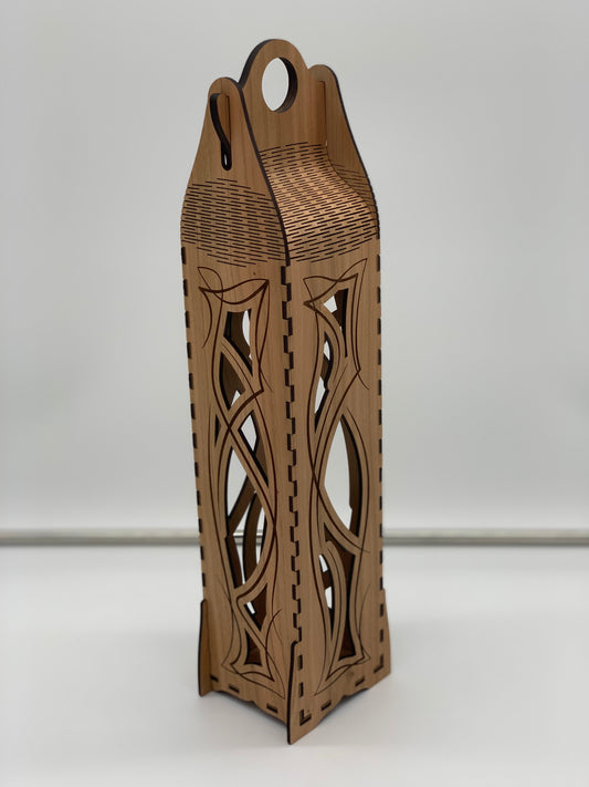 Wine Box - Cut-through Design - Cherry