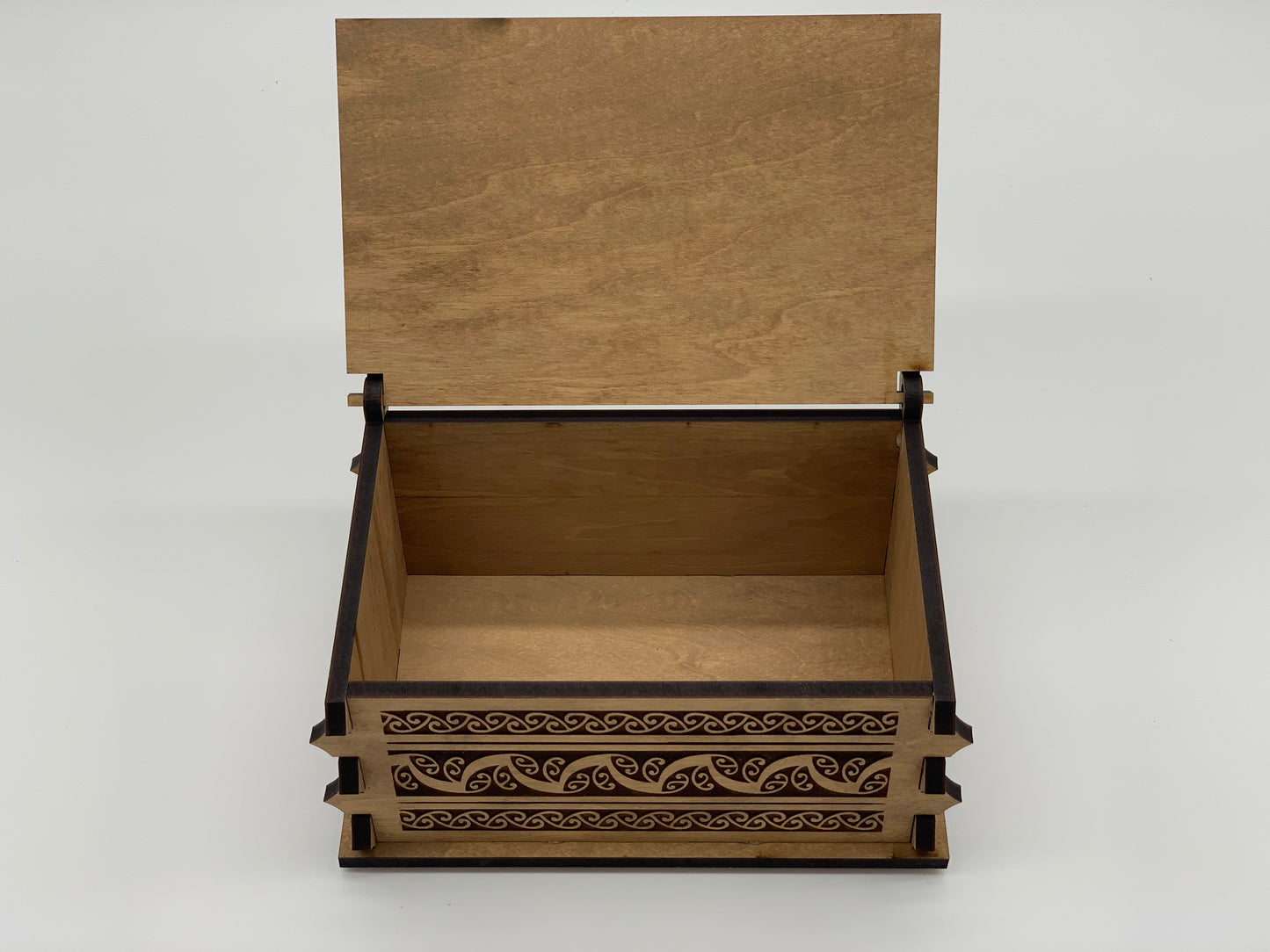 Keepsake Box - 4x6 Polynesian Design - Cherry