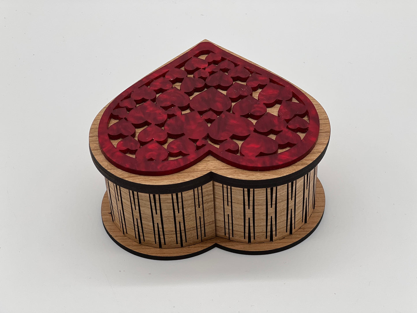 Heart Shaped Box with Acrylic Heart design lid